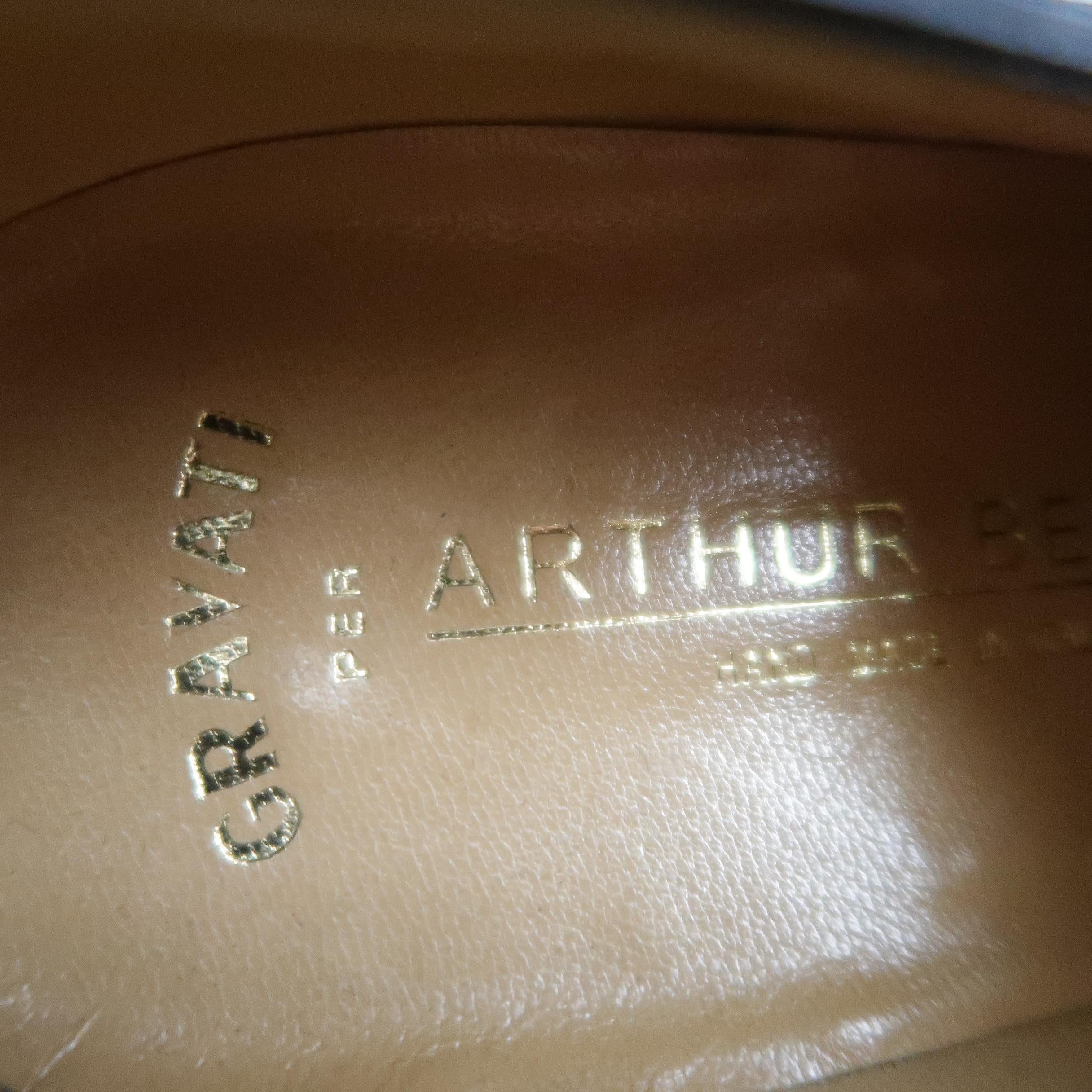 Men's GRAVATI for ARTHUR BEREN Size 9.5 Black Leather Lace Up Shoes 1