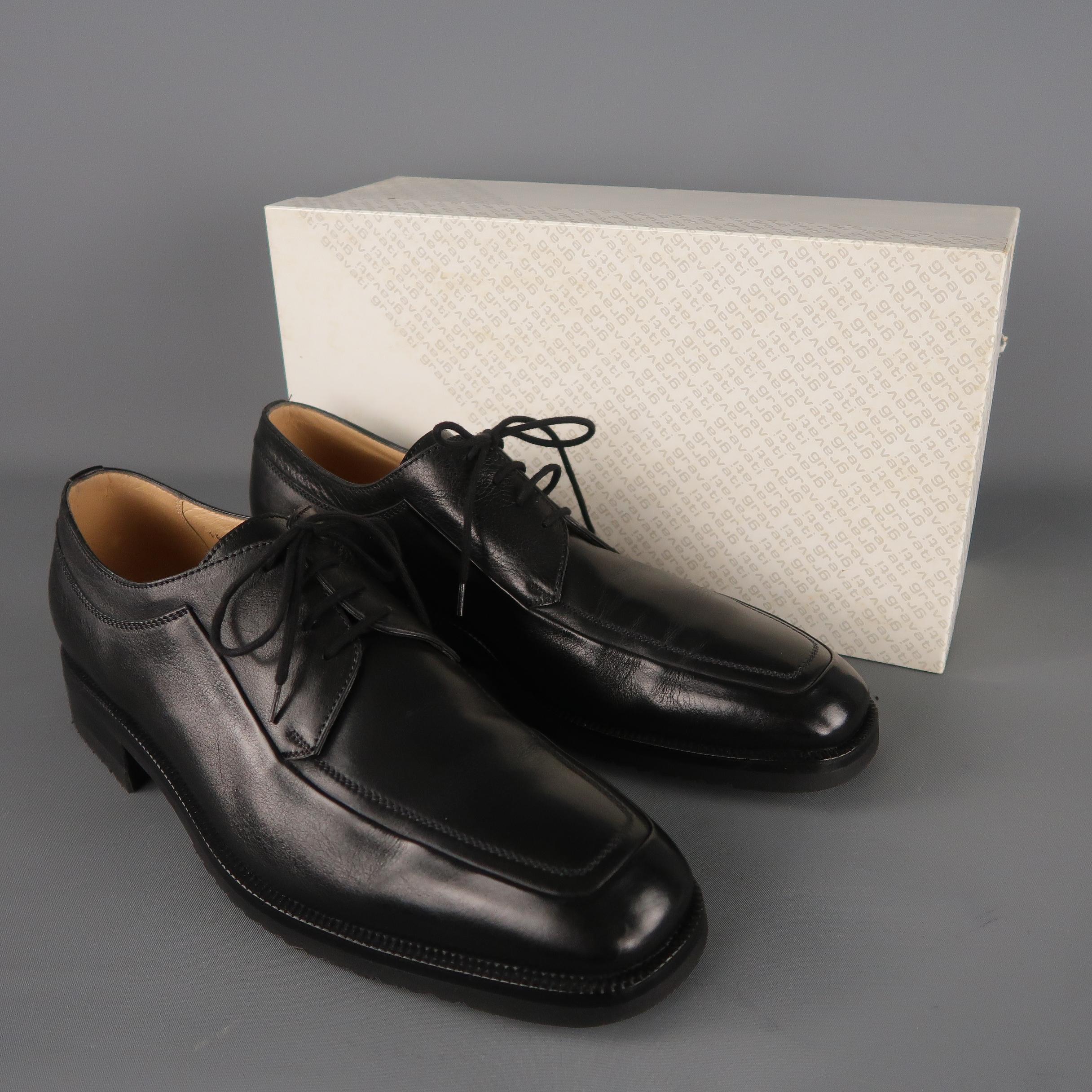 Men's GRAVATI for ARTHUR BEREN Size 9.5 Black Leather Lace Up Shoes 3