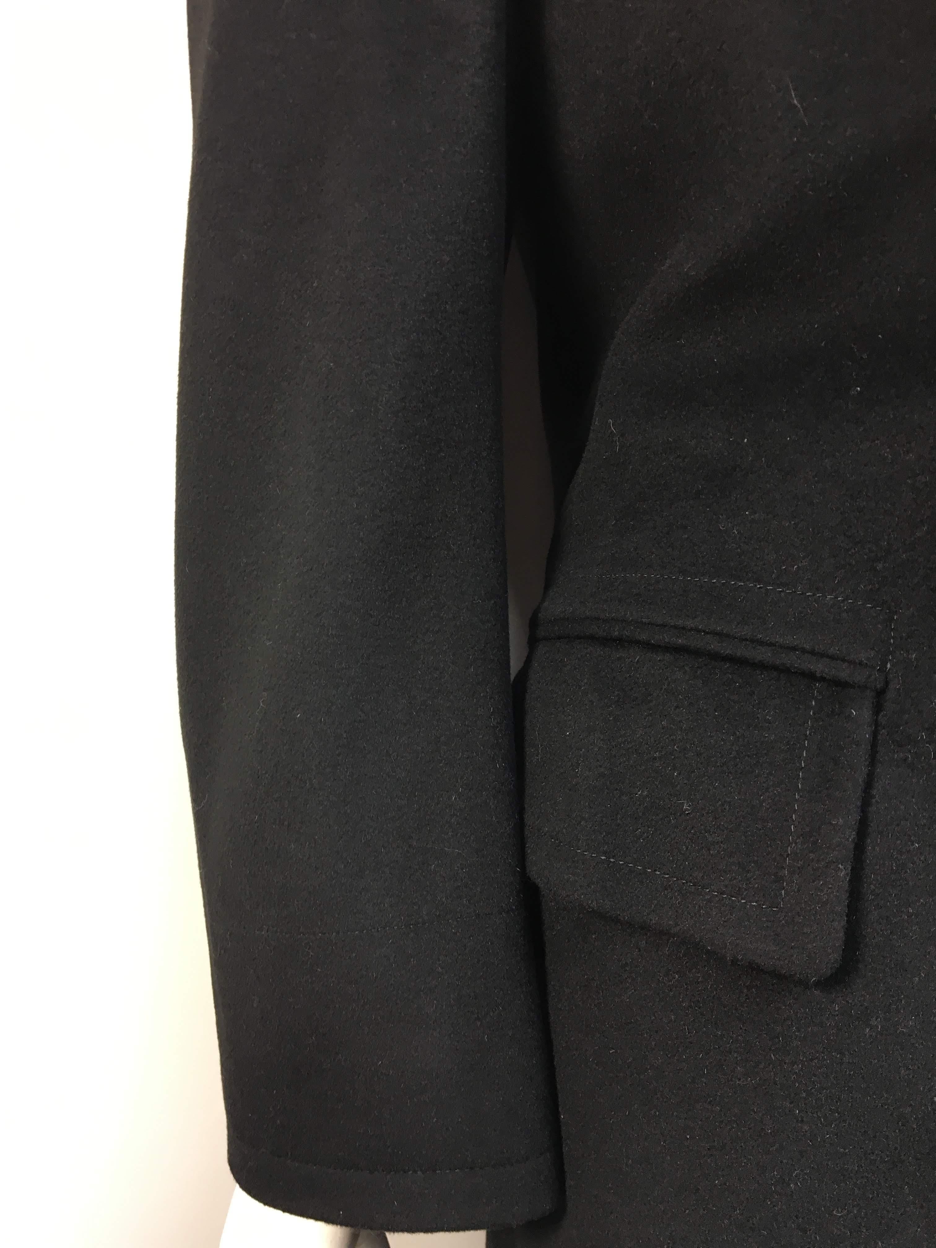 Men's Gucci Black Wool & Cashmere Trench Coat In Good Condition In Bridgehampton, NY