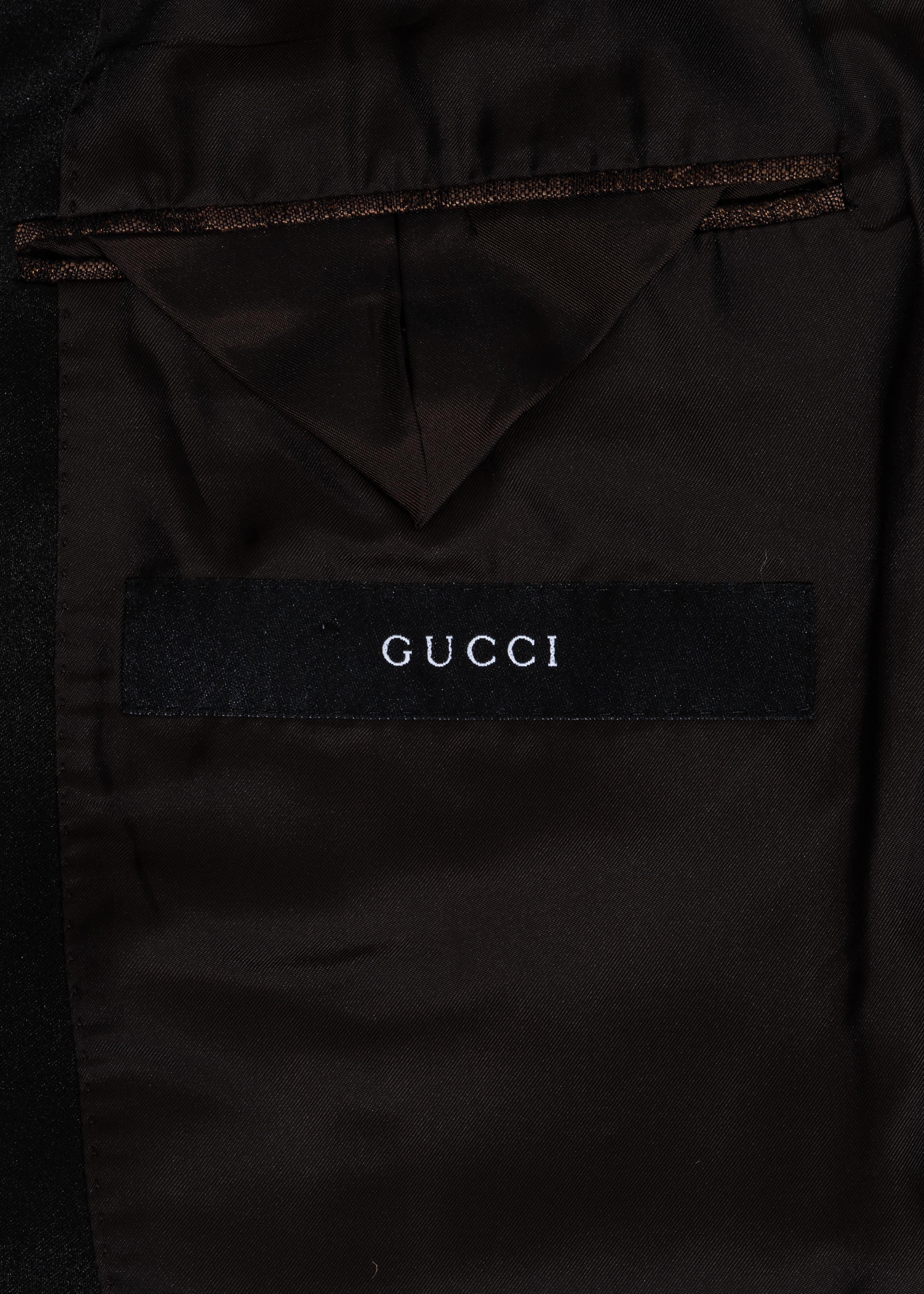 Men's Gucci bronze jacquard evening blazer jacket, ss 2005 For Sale 1