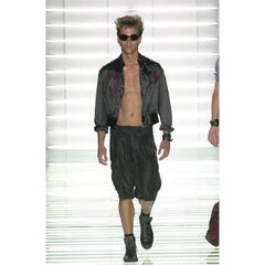 Men's GUCCI by TOM FORD 2001 S Black Dragon Silk Reversible Bomber Jacket