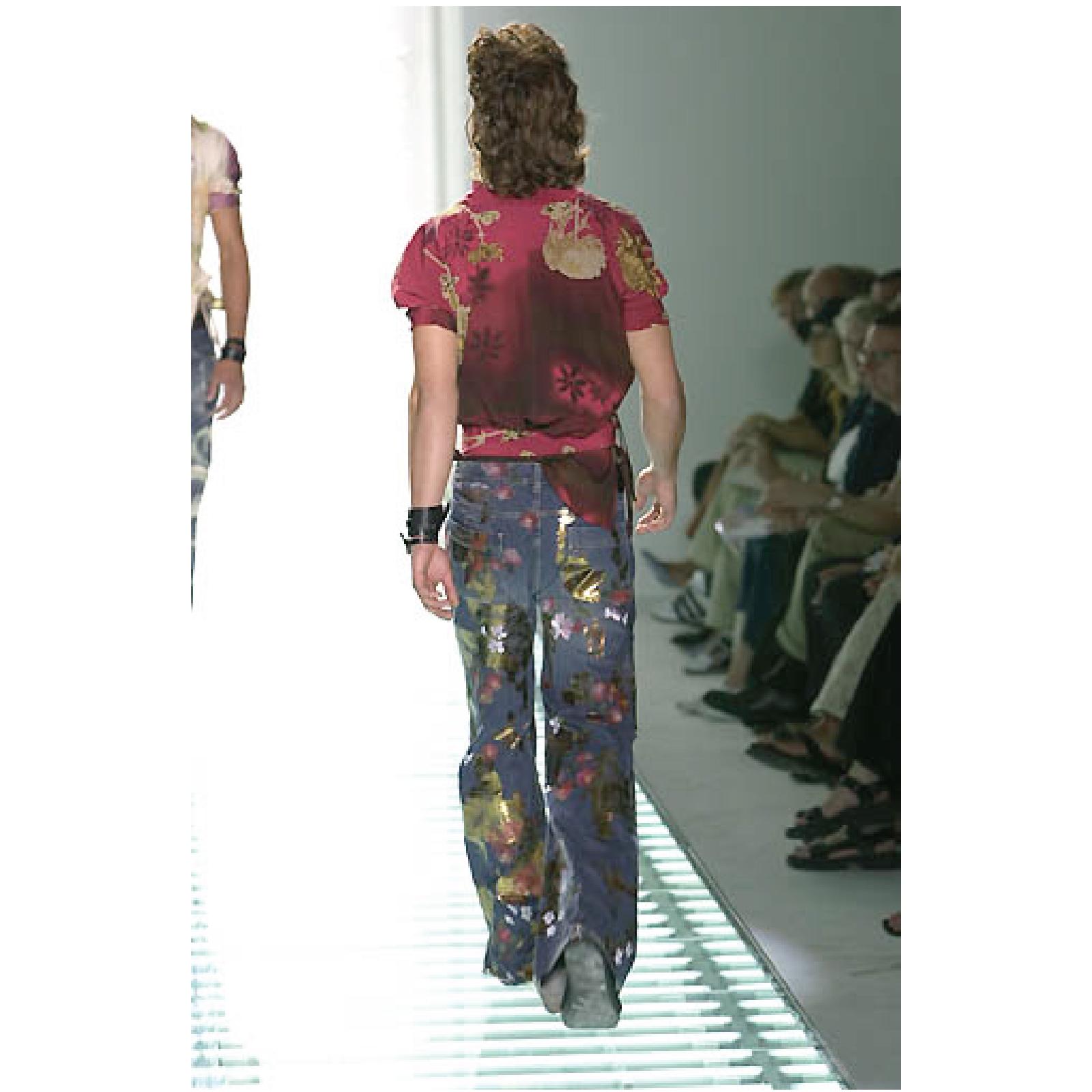 gucci floral jeans