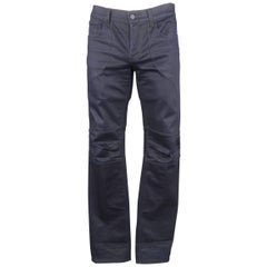 Men's GUCCI Size 34 Navy Denim Knee Pad Moto Biker Jeans