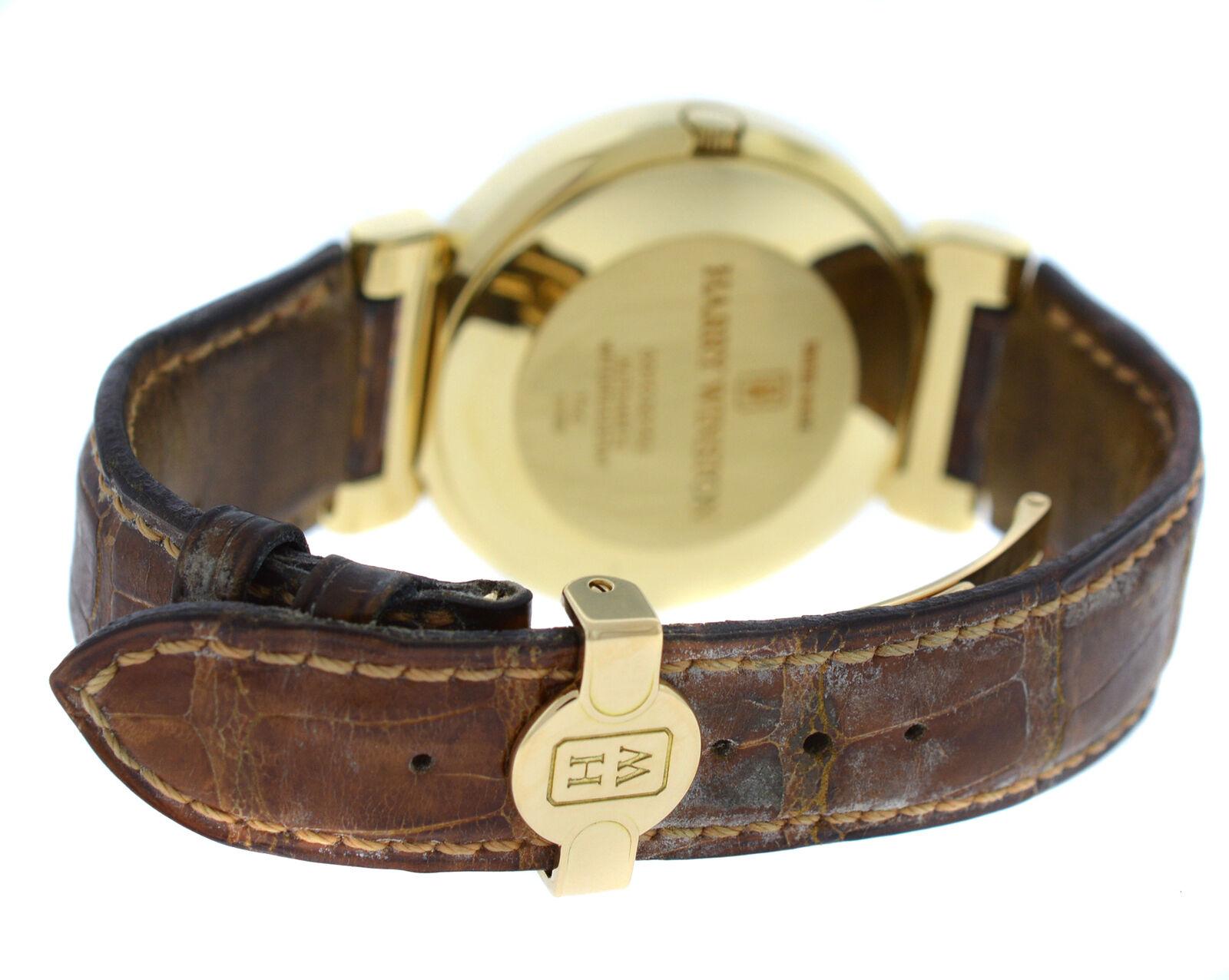 Men's Harry Winston Premier 18 Karat Yellow Gold Day Date Automatic Watch For Sale 1