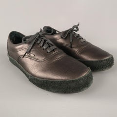 Men's HENDER SCHEME Size 9.5 Black Leather Lace Up Sneakers