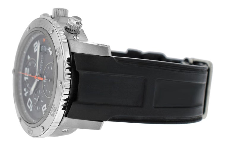 Men's Hermes Clipper Titanium Chronograph Automatic Watch at 1stDibs
