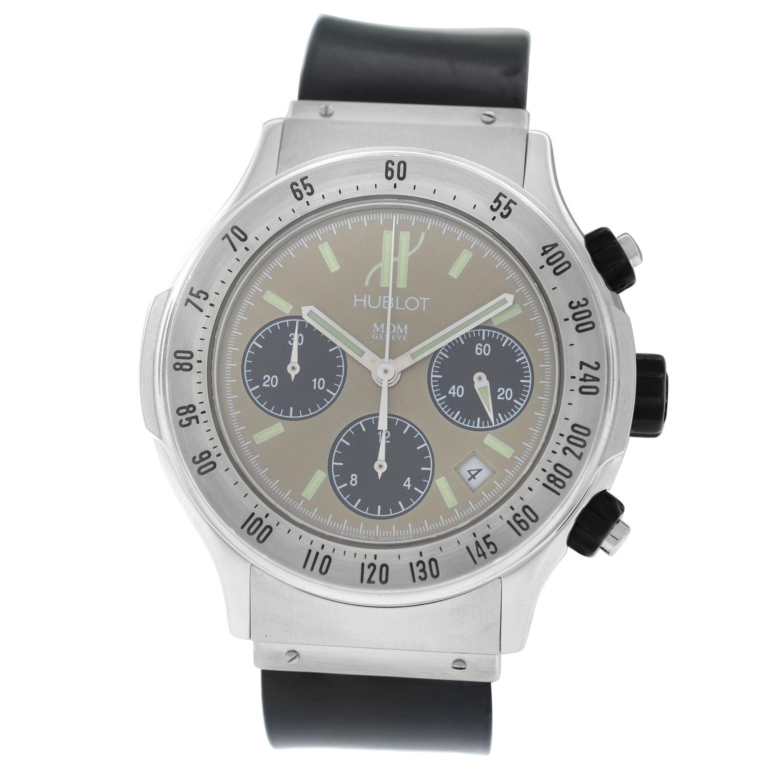 Men's Hublot MDM Geneve Super B 1920.1 Steel Chrono Automatic Date Watch For Sale