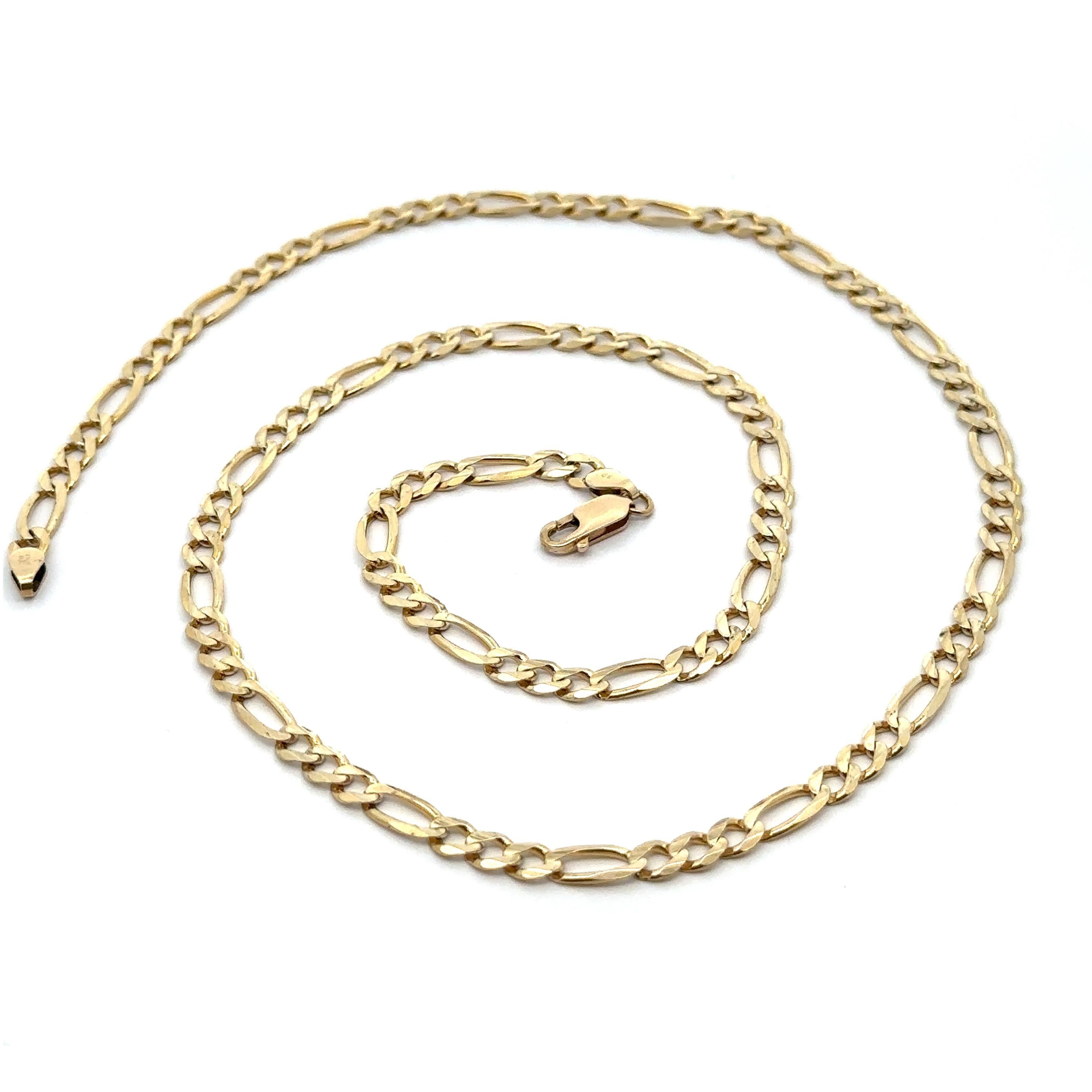 Collana da uomo in oro giallo 14k 4,6mm 22