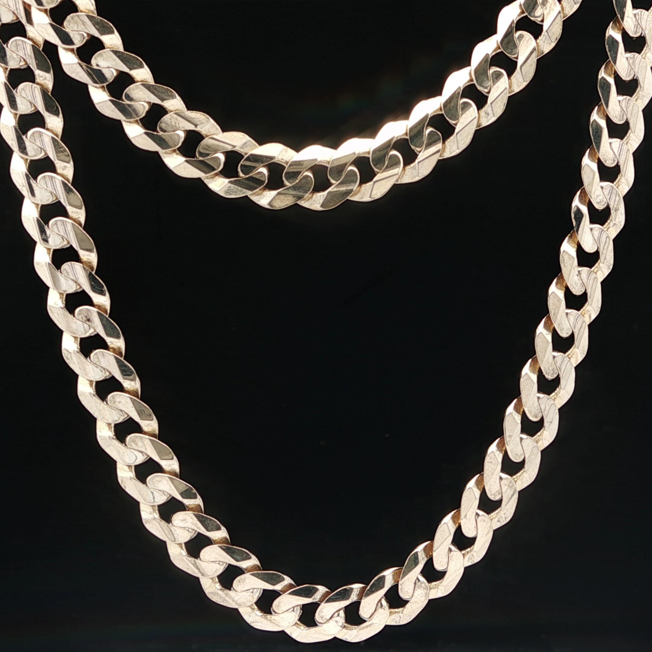 Men's Italian 14k Yellow Gold 6mm Curb Cuban Link 22