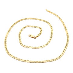 Collana da uomo in oro giallo 14k Classic 3.3mm 20" con catena piatta A Link di Marin