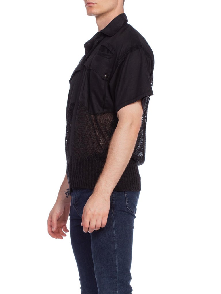 Mens Italian Knit Shirt With Military Style Pockets at 1stDibs mens