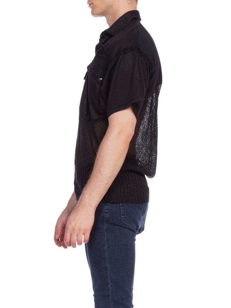 Mens Italian Knit Shirt With Military Style Pockets at 1stDibs mens