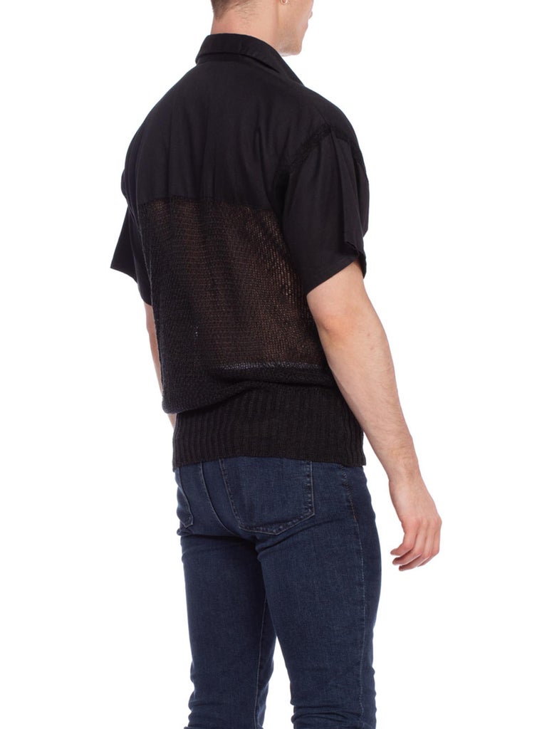 Mens Italian Knit Shirt With Military Style Pockets at 1stDibs mens