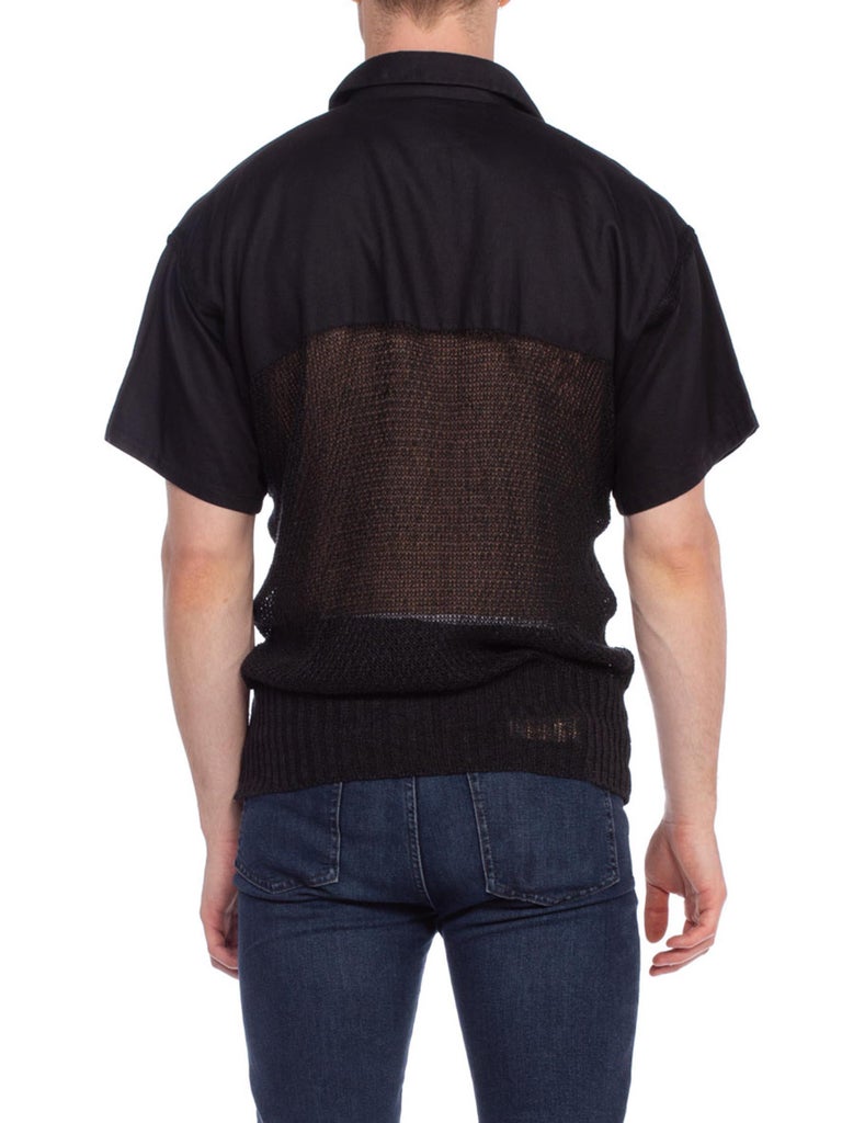 Mens Italian Knit Shirt With Military Style Pockets at 1stDibs mens