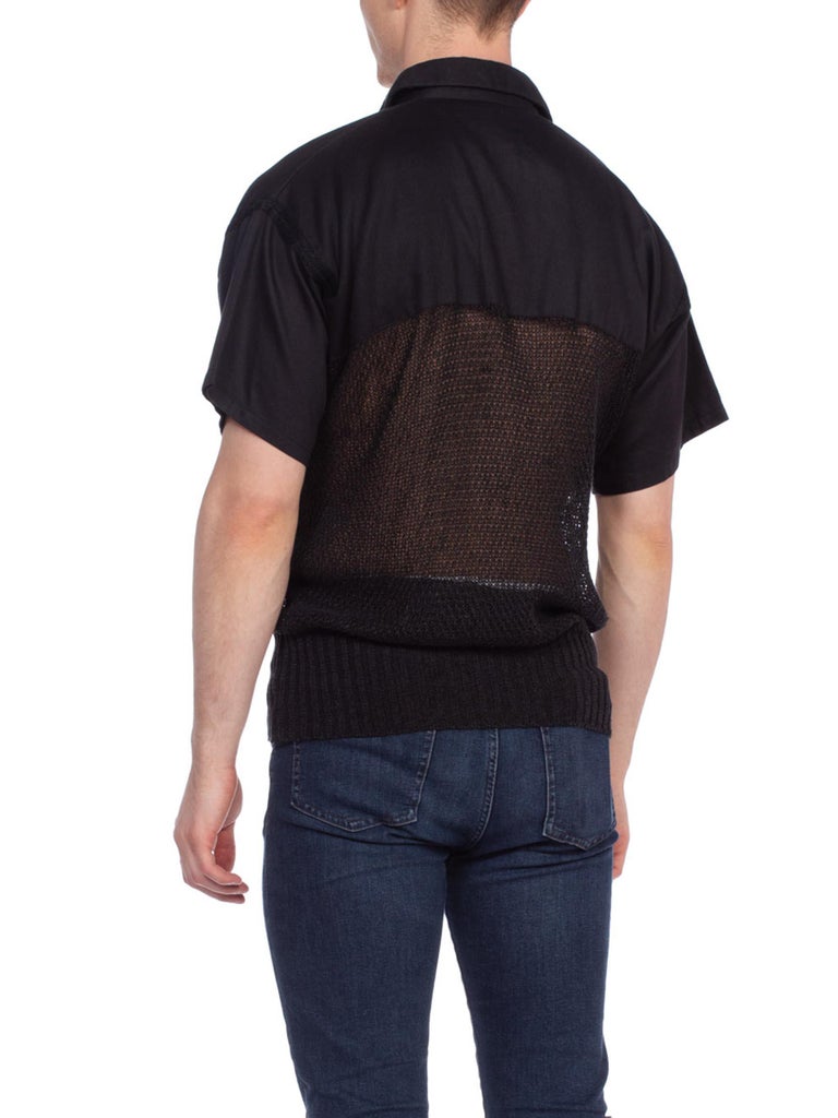Mens Italian Knit Shirt With Military Style Pockets at 1stDibs mens