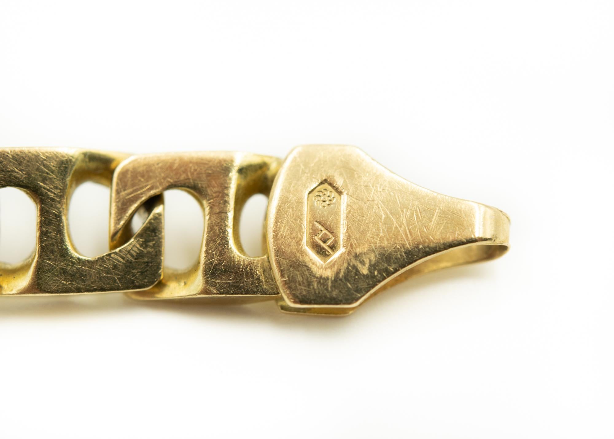 italian gold bracelet mens