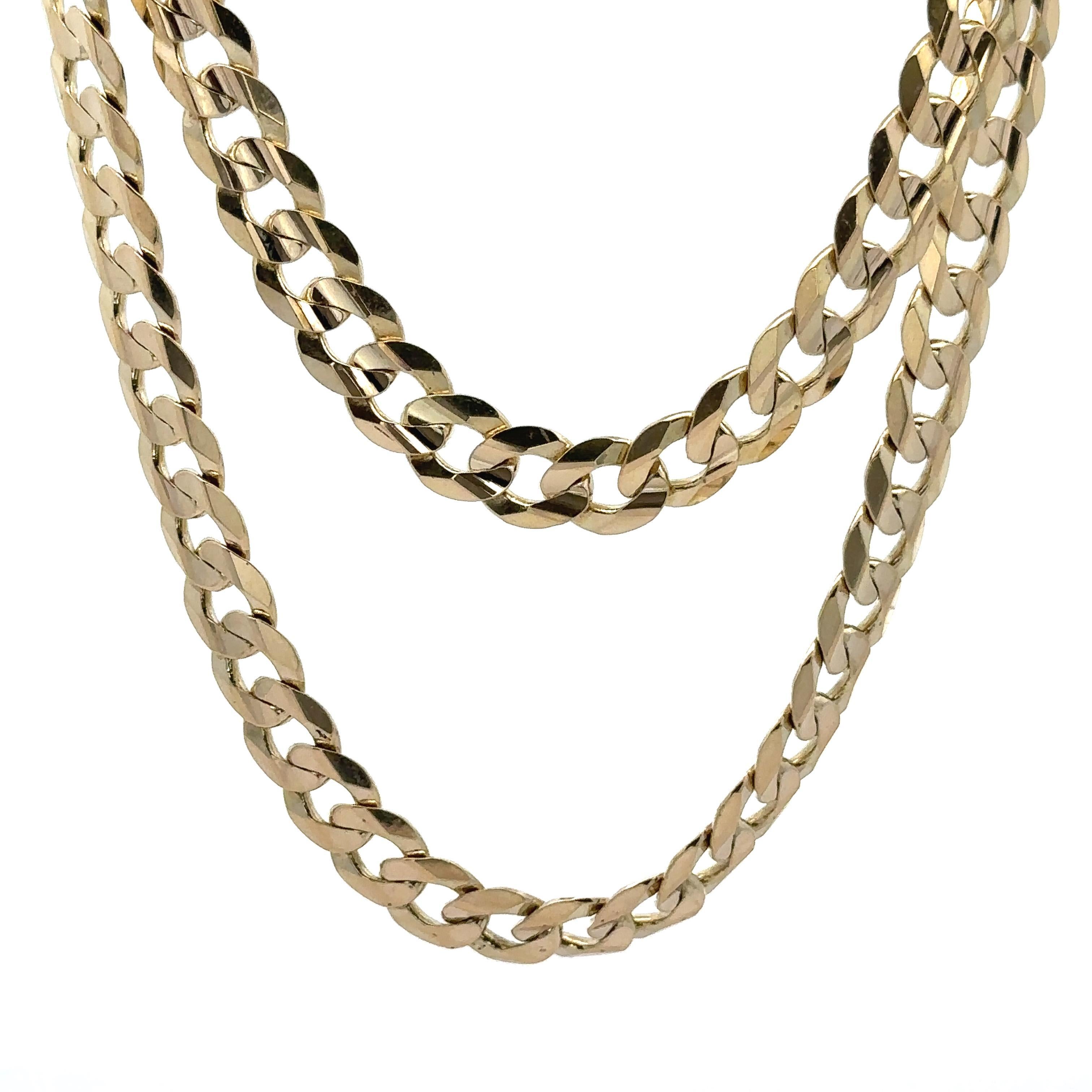 Collana da uomo in oro giallo massiccio 14k 26