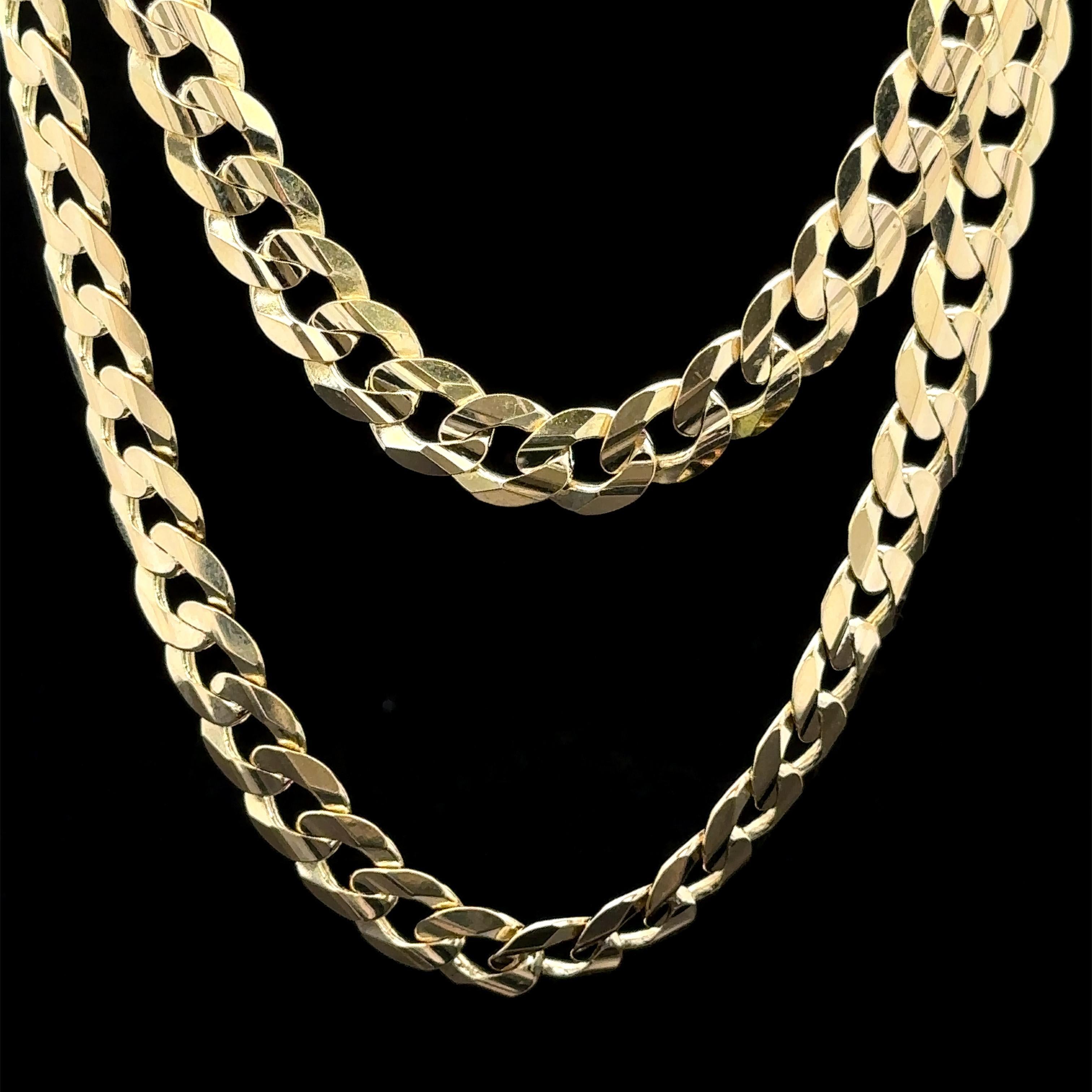 Donna Collana da uomo in oro giallo massiccio 14k 26