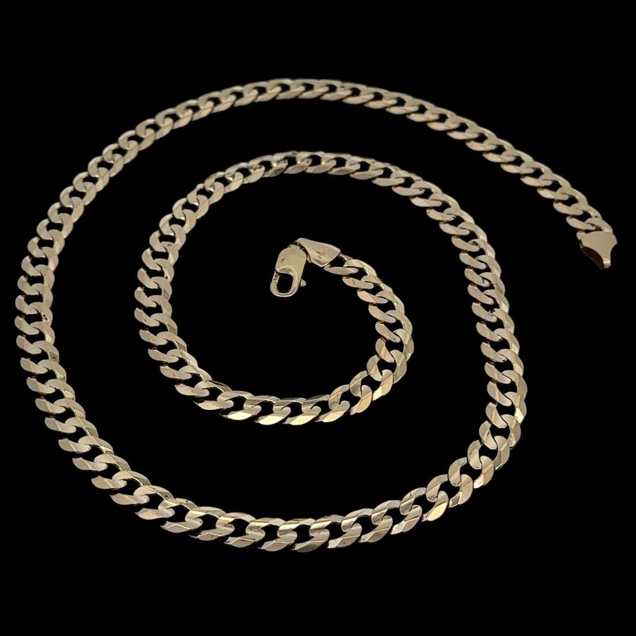 Collana da uomo in oro giallo massiccio 14k 26
