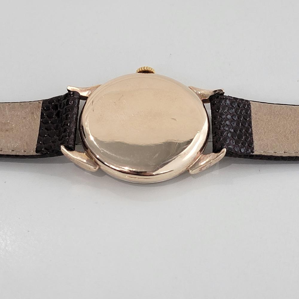 Mens IWC Calatrava C83 14k Rose Gold 35mm Manual Wind 1940s Swiss Vintage NA113 6