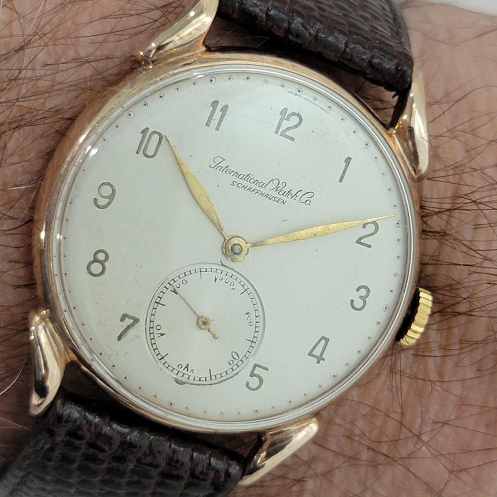 Mens IWC Calatrava C83 14k Rose Gold 35mm Manual Wind 1940s Swiss Vintage NA113 9