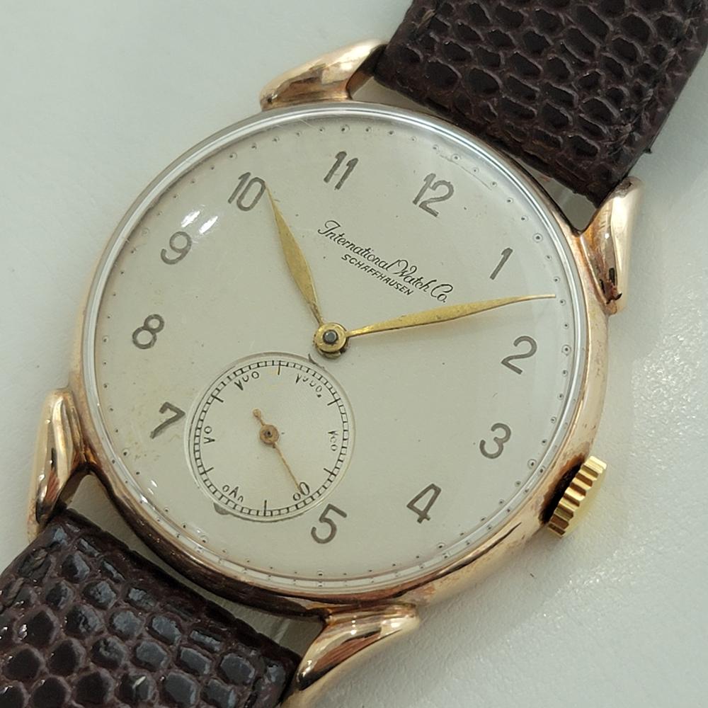 Men's Mens IWC Calatrava C83 14k Rose Gold 35mm Manual Wind 1940s Swiss Vintage NA113