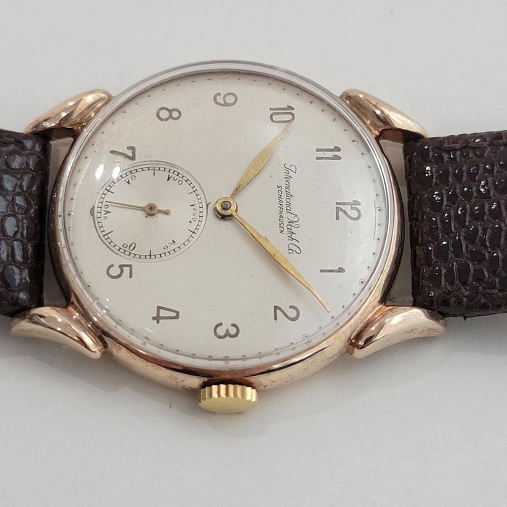Mens IWC Calatrava C83 14k Rose Gold 35mm Manual Wind 1940s Swiss Vintage NA113 1