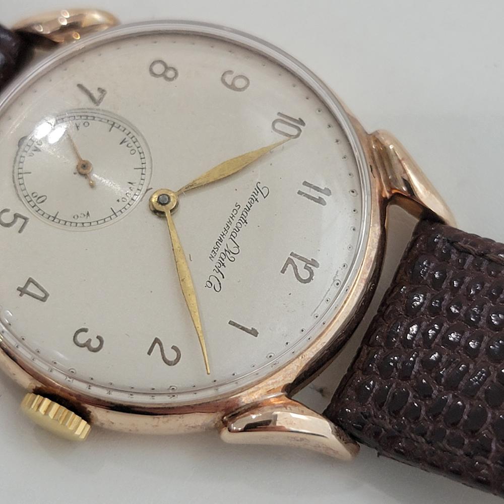 Mens IWC Calatrava C83 14k Rose Gold 35mm Manual Wind 1940s Swiss Vintage NA113 2
