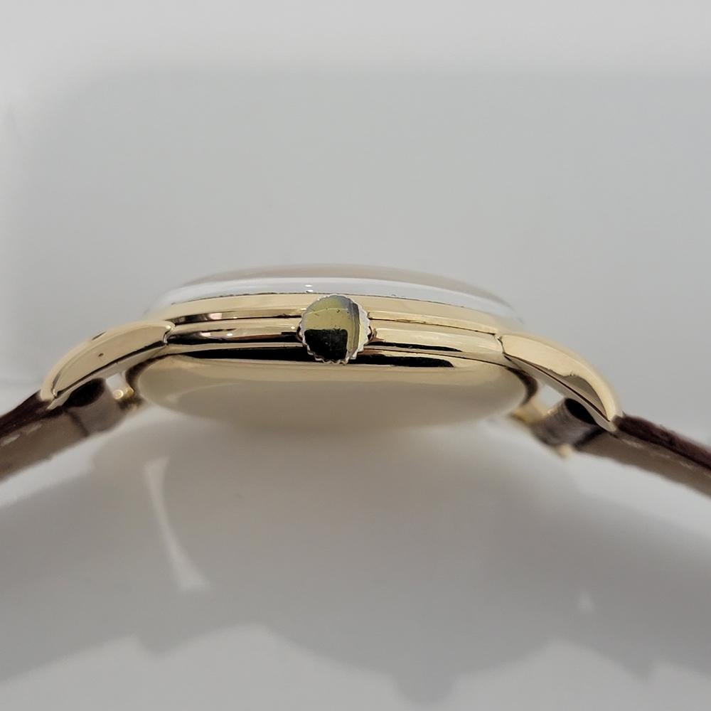 Mens IWC Schaffhausen 18k Gold Manual Wind Watch 1960s Vintage RA350 For Sale 2