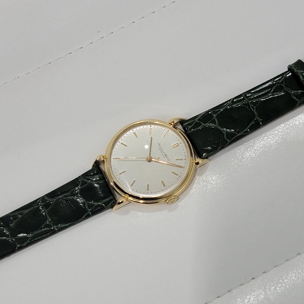 Mens IWC Schaffhausen 18k Solid Gold Jumbo 37mm Manual Wind 1960s Vintage RA440 6