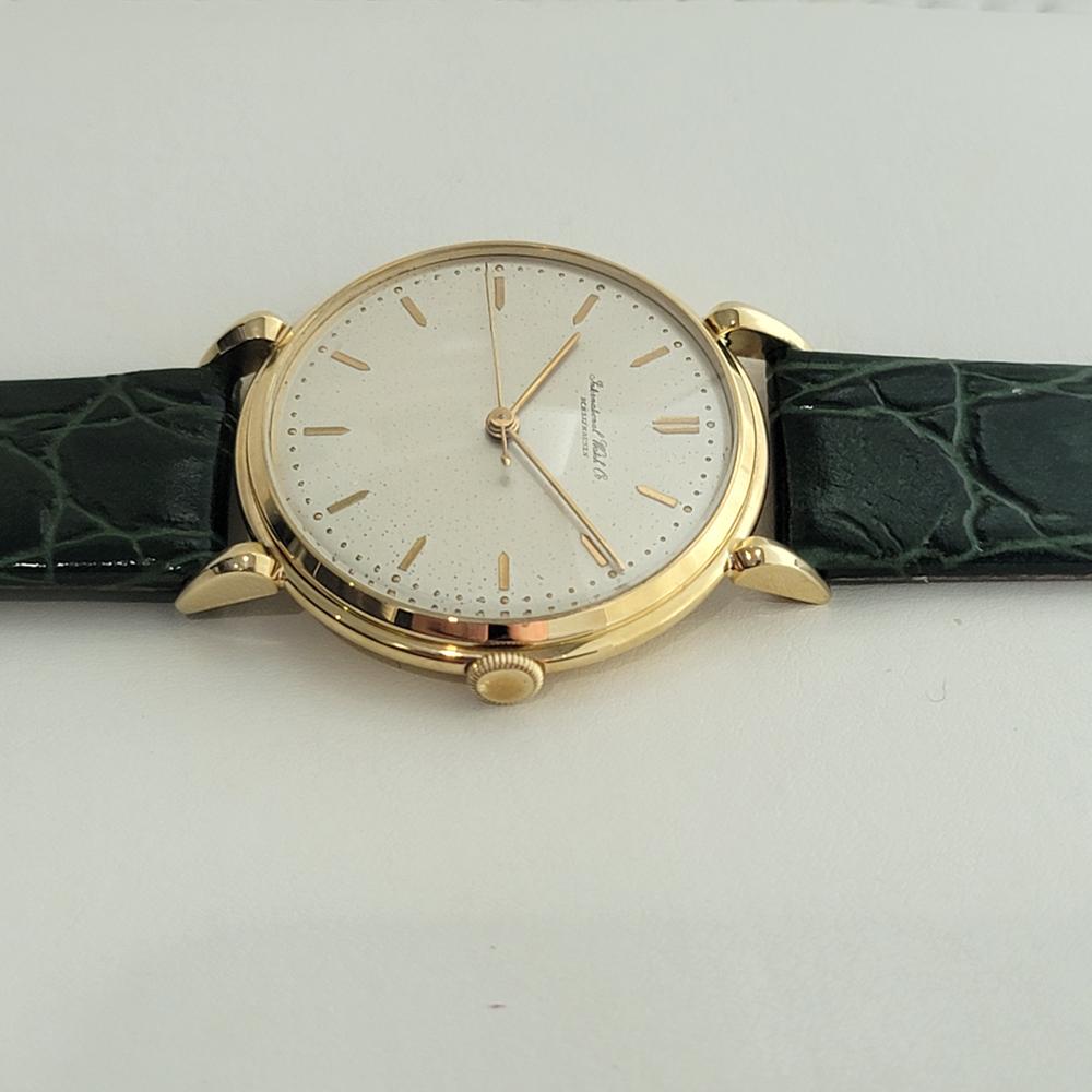Mens IWC Schaffhausen 18k Solid Gold Jumbo 37mm Manual Wind 1960s Vintage RA440 1