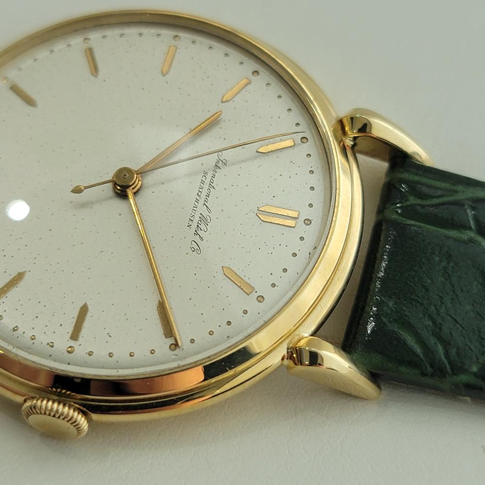 Mens IWC Schaffhausen 18k Solid Gold Jumbo 37mm Manual Wind 1960s Vintage RA440 2