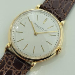 Mens IWC Schaffhausen 18k Solid Gold Jumbo 37mm Manual Wind 1960s Vintage RA513