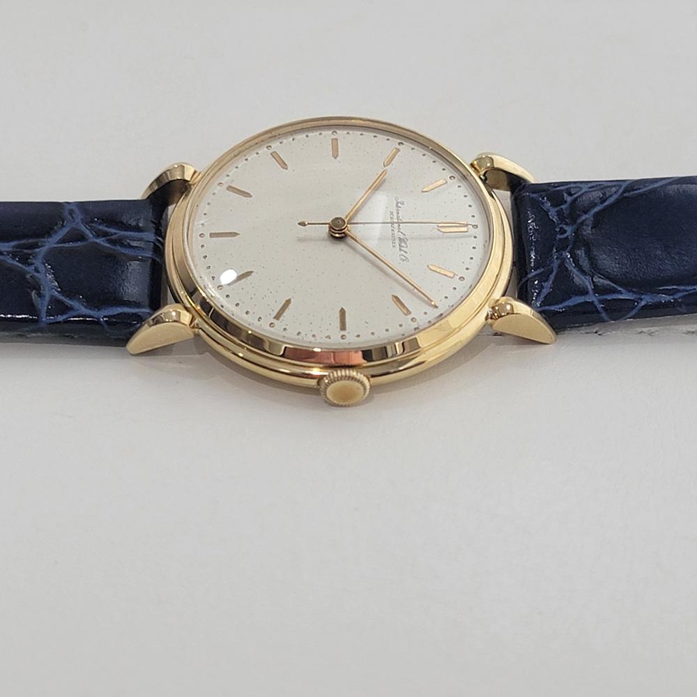 Mens IWC Schaffhausen 18k Solid Gold Jumbo 37mm Manual Wind 1960s Vintage RA440B 1