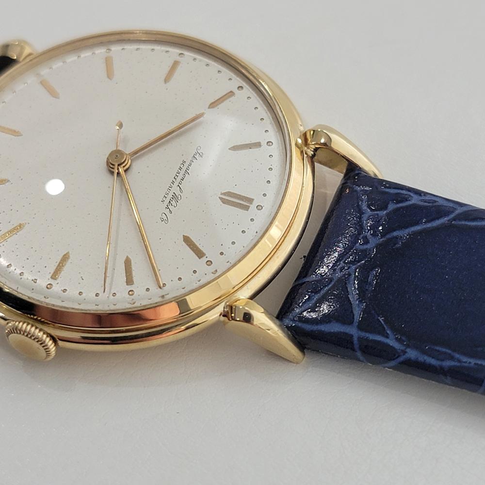Mens IWC Schaffhausen 18k Solid Gold Jumbo 37mm Manual Wind 1960s Vintage RA440B 2