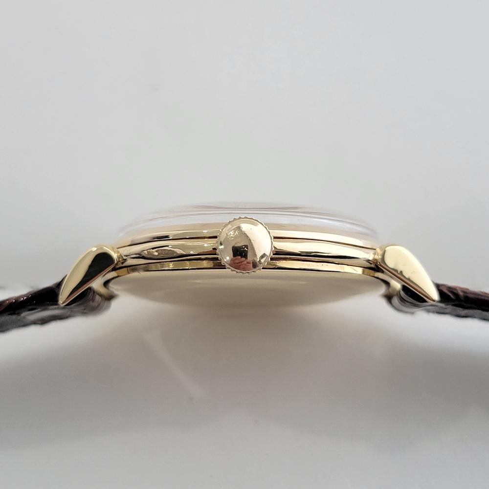 IWC Schaffhausen or massif 18 carats Jumbo 37 mm à remontage manuel des années 1960 vintage RA440B en vente 5