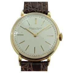 Herren IWC Schaffhausen 18k Solid Gold Jumbo 37mm Handaufzug 1960er Jahre Vintage RA440B