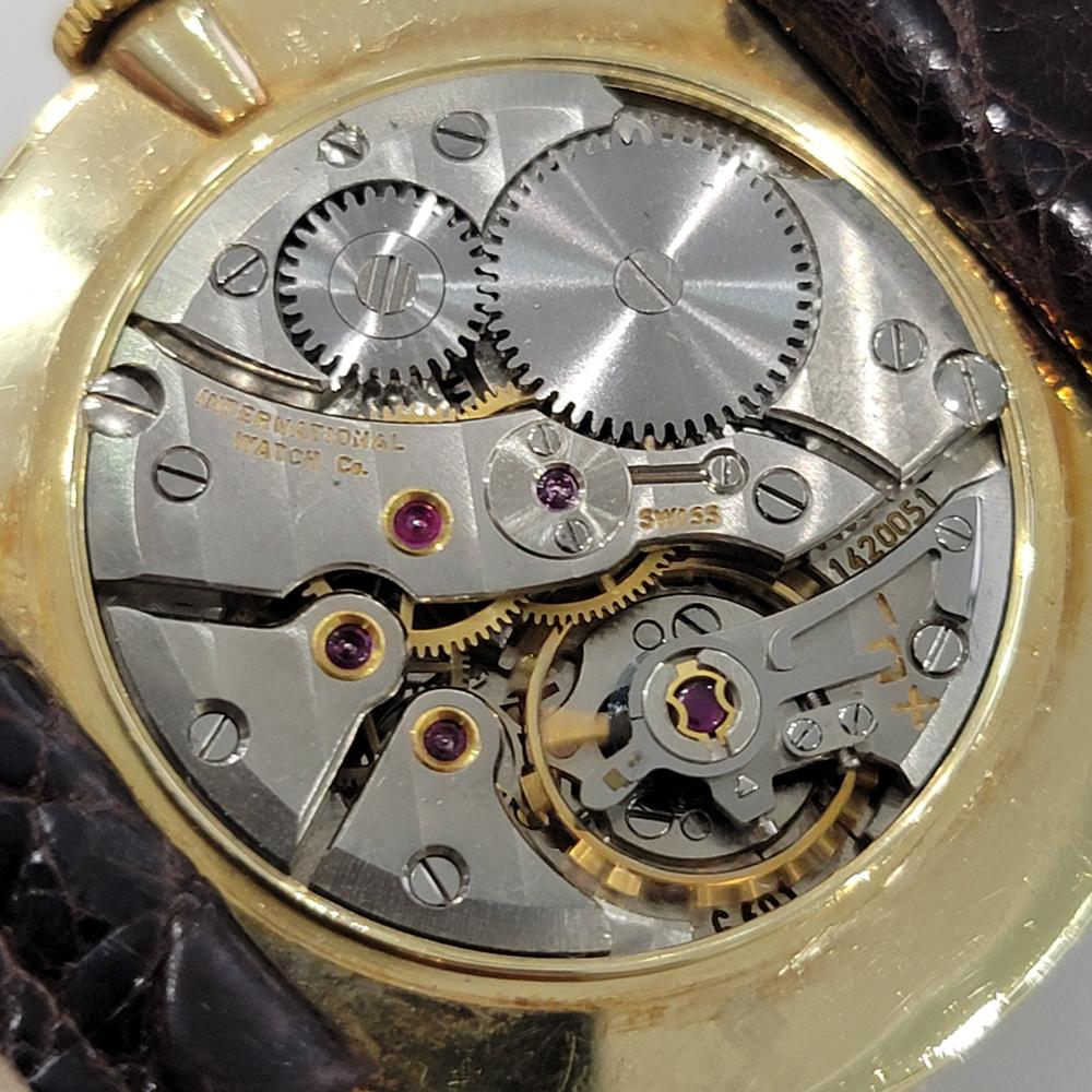 Caballero IWC Schaffhausen Deluxe 18k  Oro 34mm Viento Manual1960s Lujo Suizo RA512 en venta 7