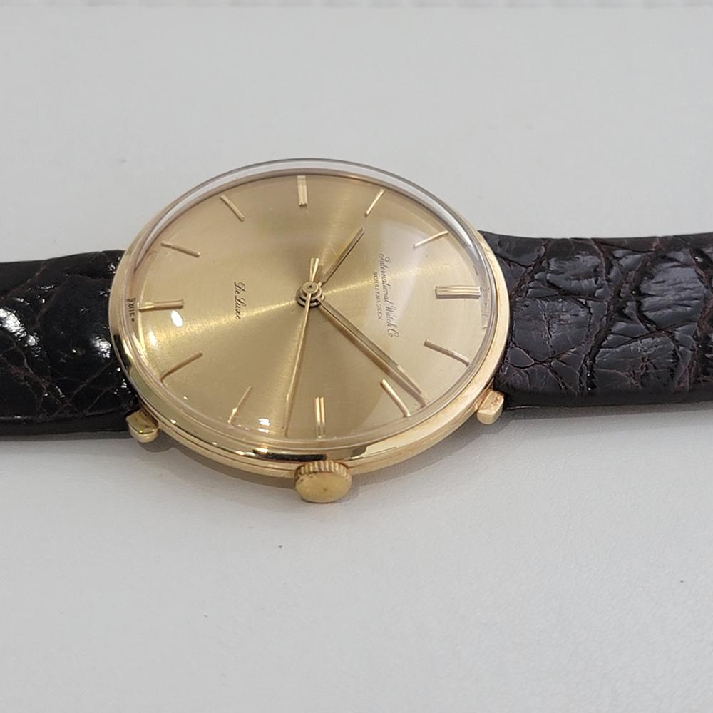 Caballero IWC Schaffhausen Deluxe 18k  Oro 34mm Viento Manual1960s Lujo Suizo RA512 en venta 2