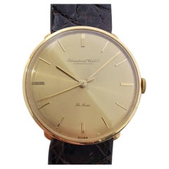 Mens IWC Schaffhausen Deluxe 18k  Gold 34mm Manual Wind1960s Swiss Luxury RA512