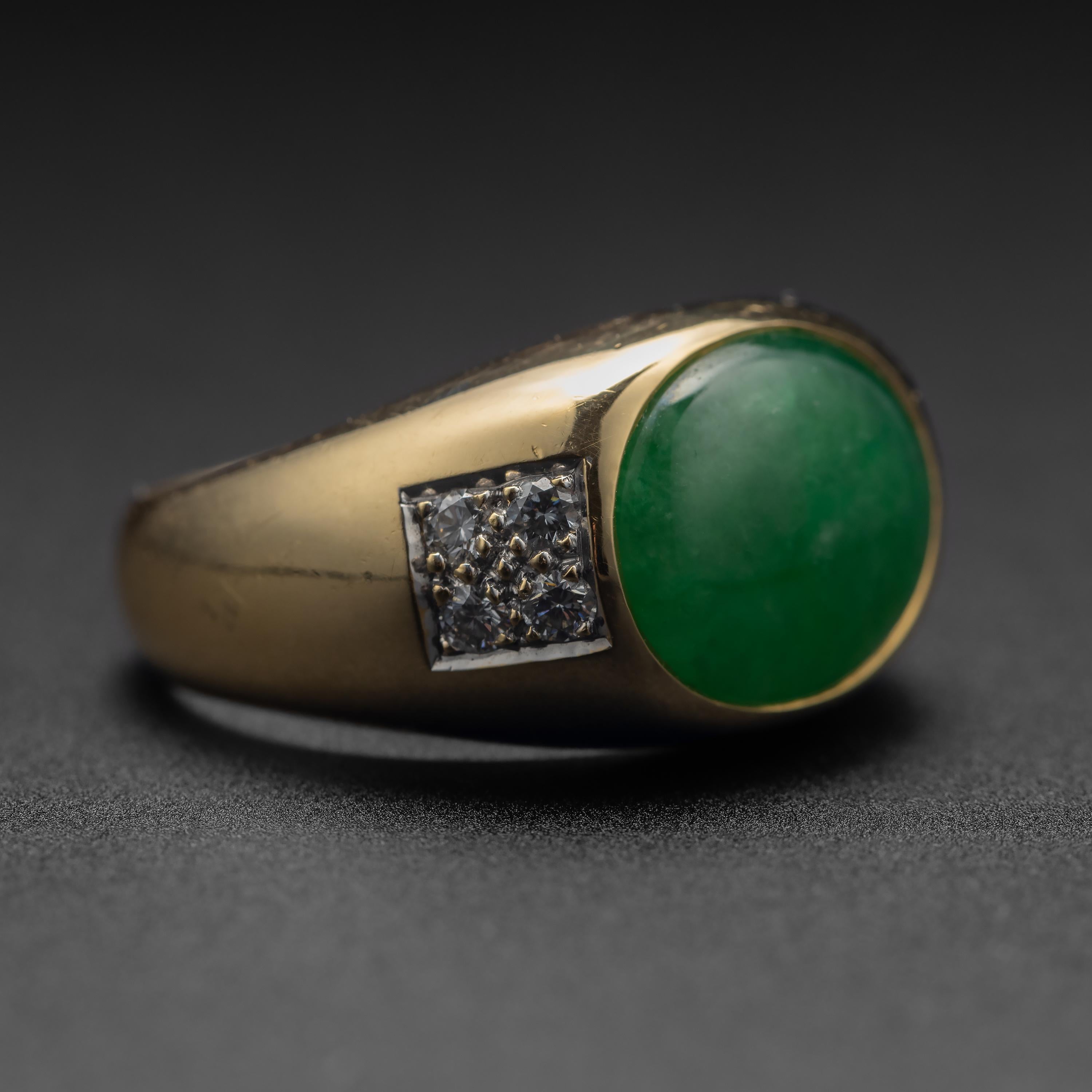 men's jade ring gold