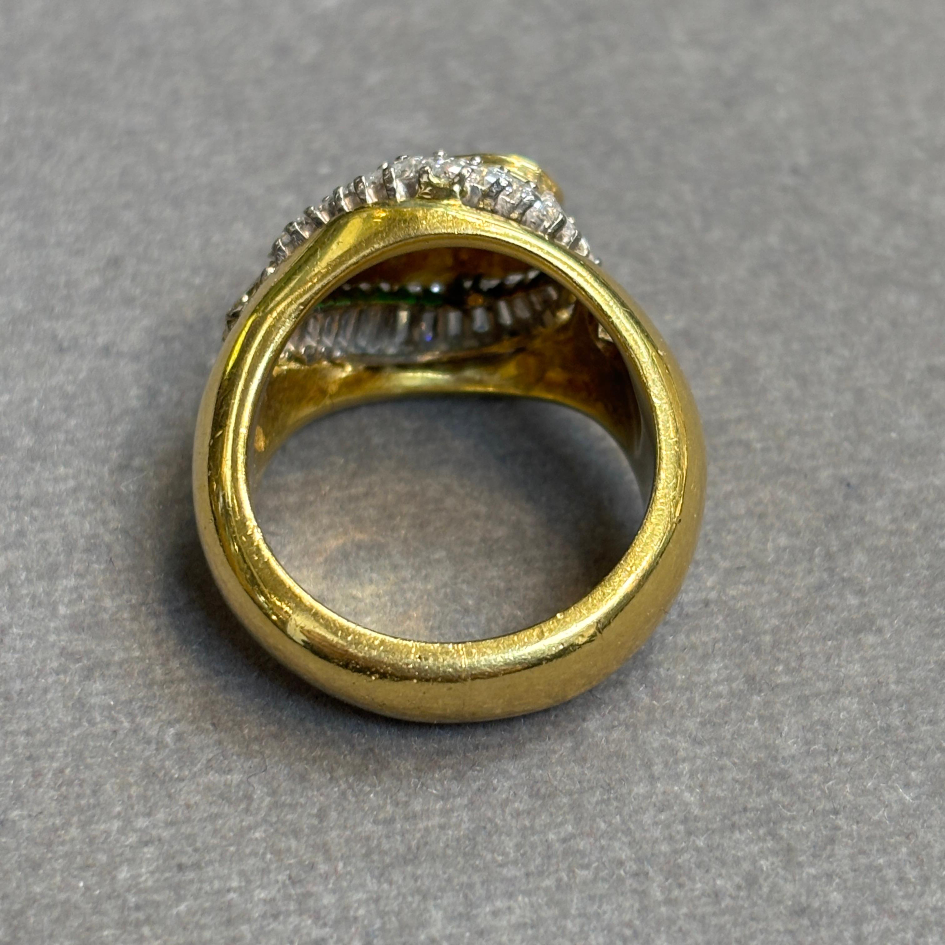 Herrenring aus Jade und Diamant im Angebot 4