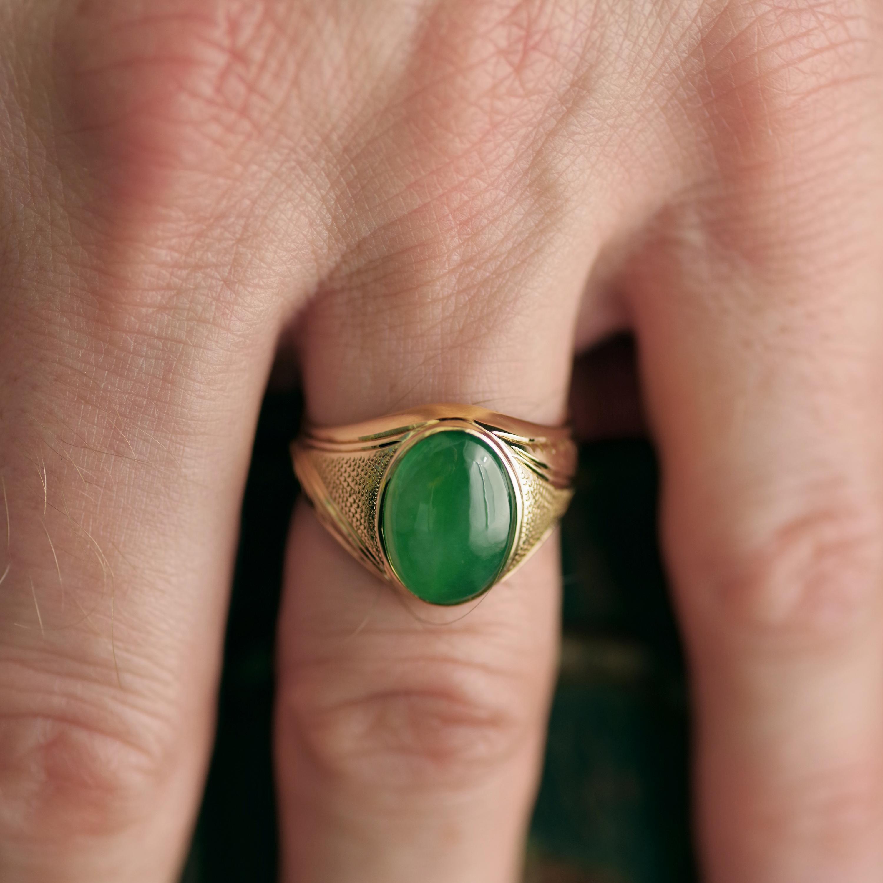 mens ring jade