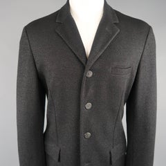 Jean Paul Gaultier Men's Black Metallic Sparkle Rayon Blend 4 Button Sport Coat