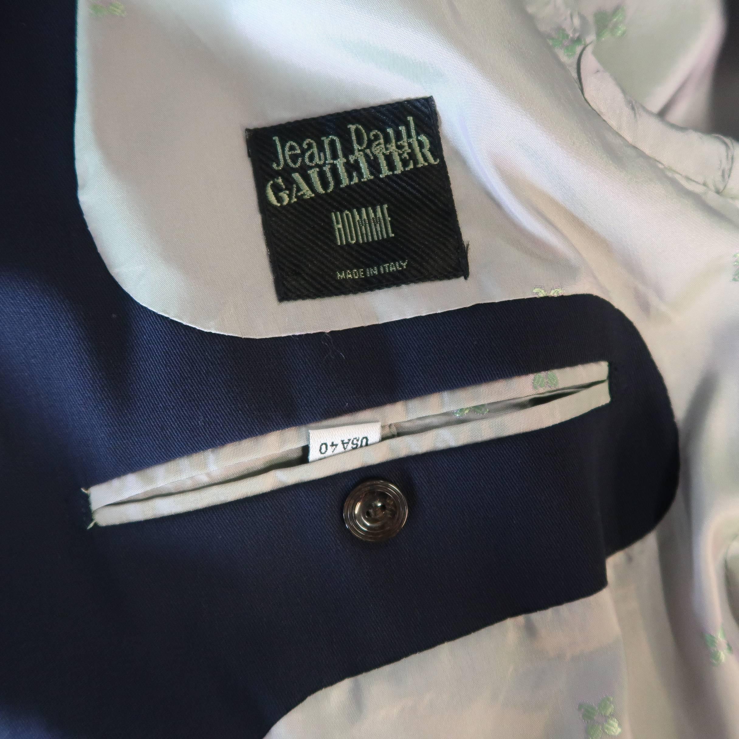 Men's JEAN PAUL GAULTIER 40 Navy Wool Double Breasted Dagger Closure Sport Coat 8