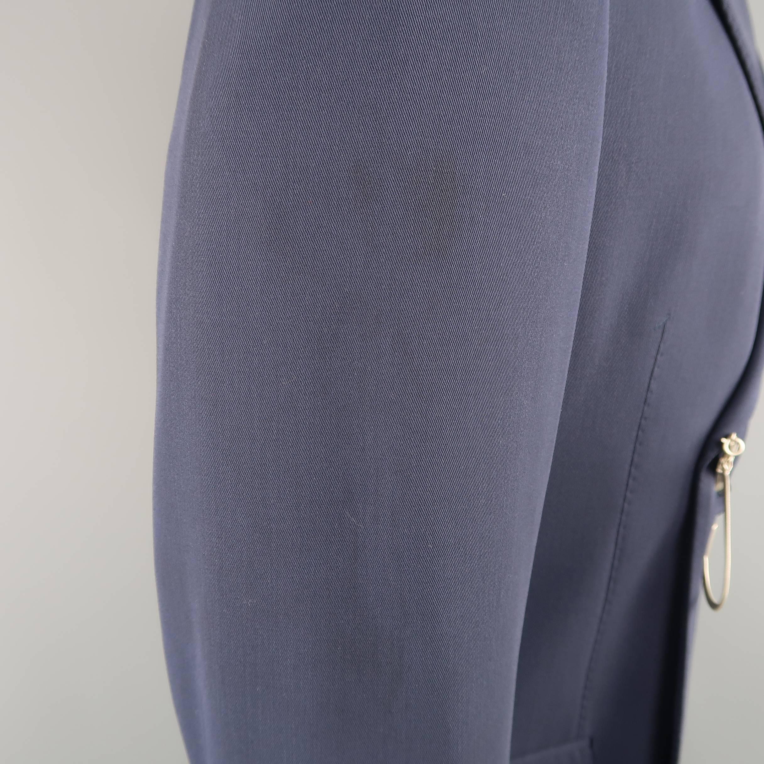 Men's JEAN PAUL GAULTIER 40 Navy Wool Double Breasted Dagger Closure Sport Coat 3