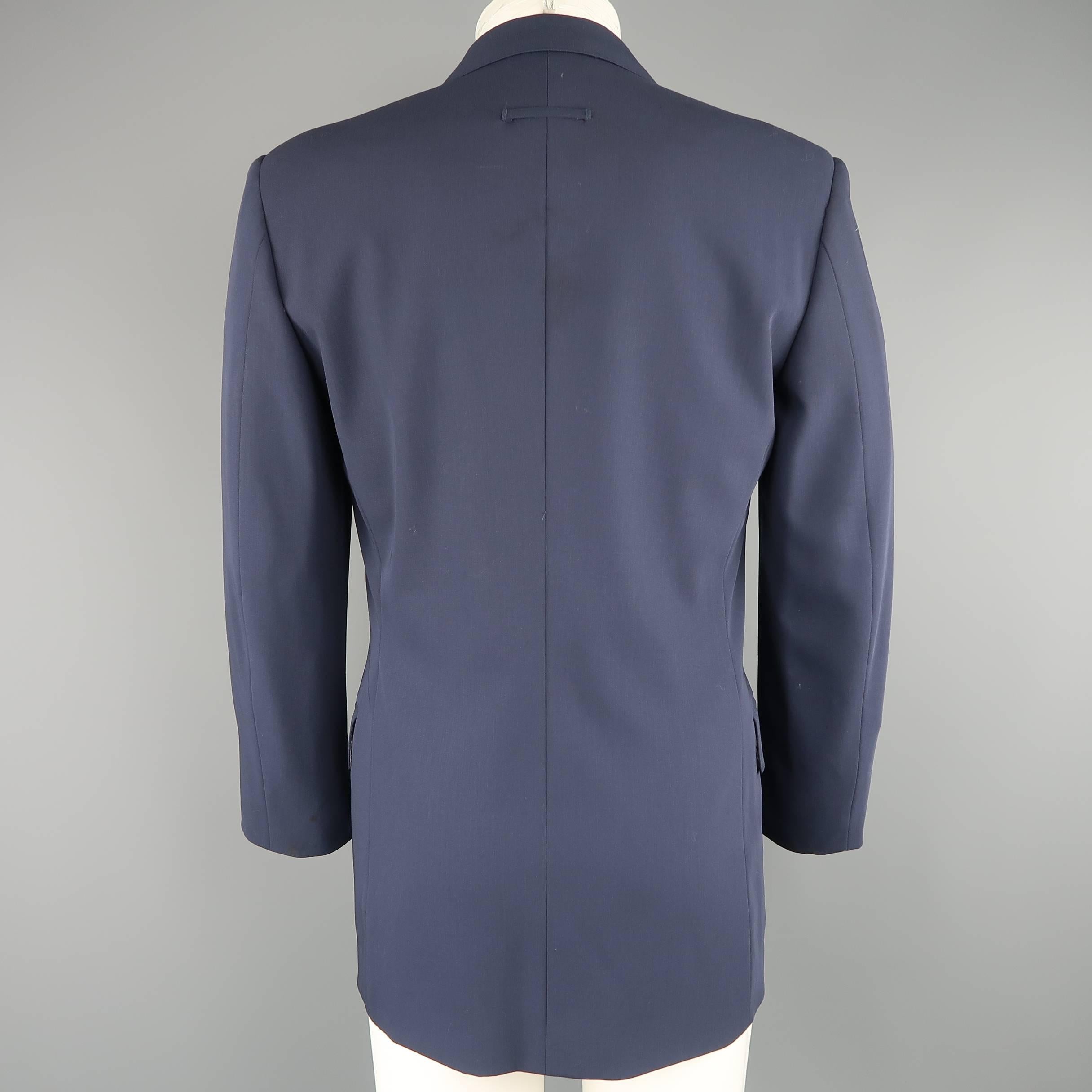 Men's JEAN PAUL GAULTIER 40 Navy Wool Double Breasted Dagger Closure Sport Coat 4