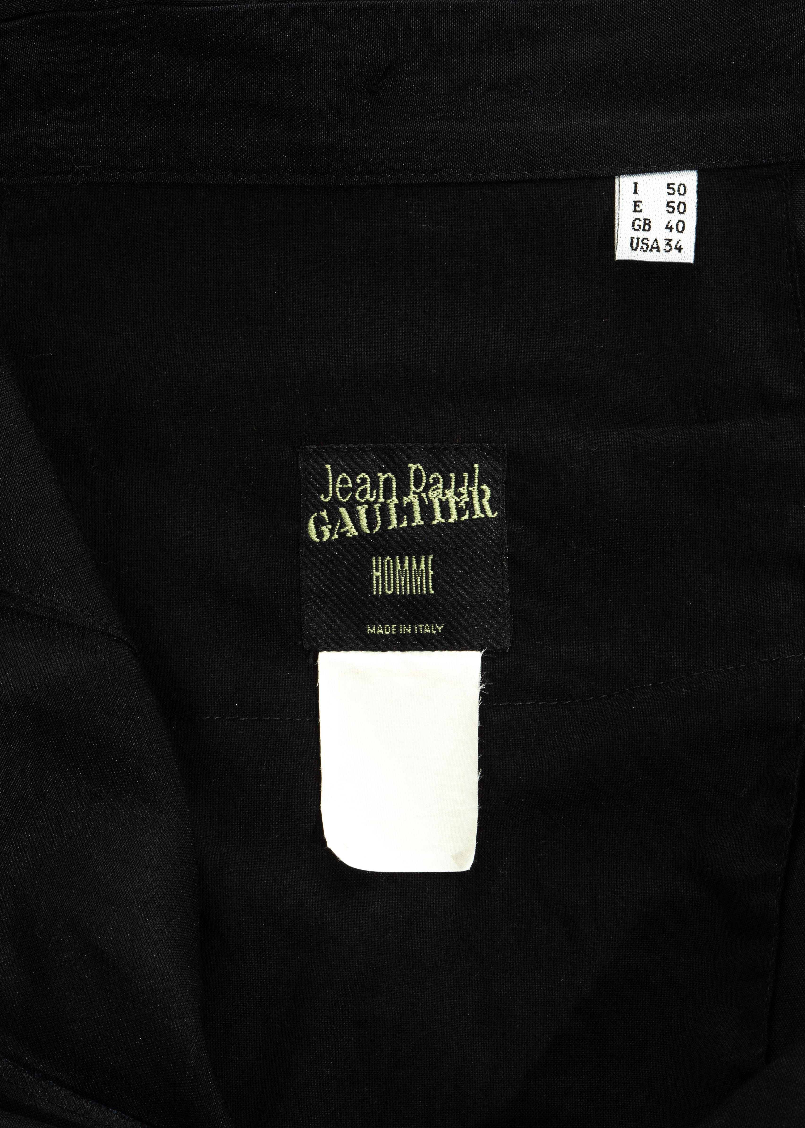 Men's Jean Paul Gaultier black wool halter-neck jumpsuit, c. 1990s 1