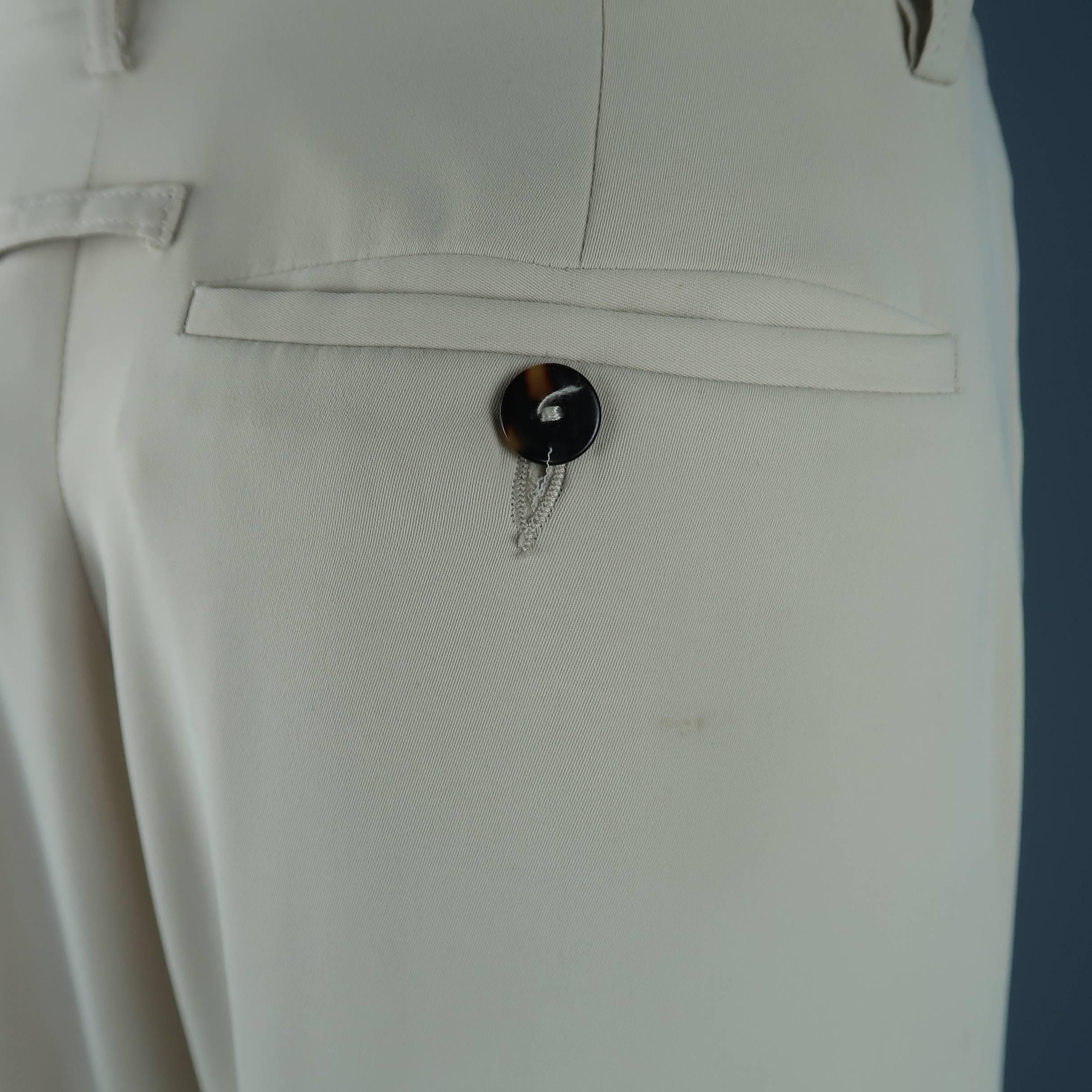 Jean Paul Gaultier Classique Men's Cream Khaki Twill Dress Pants 2