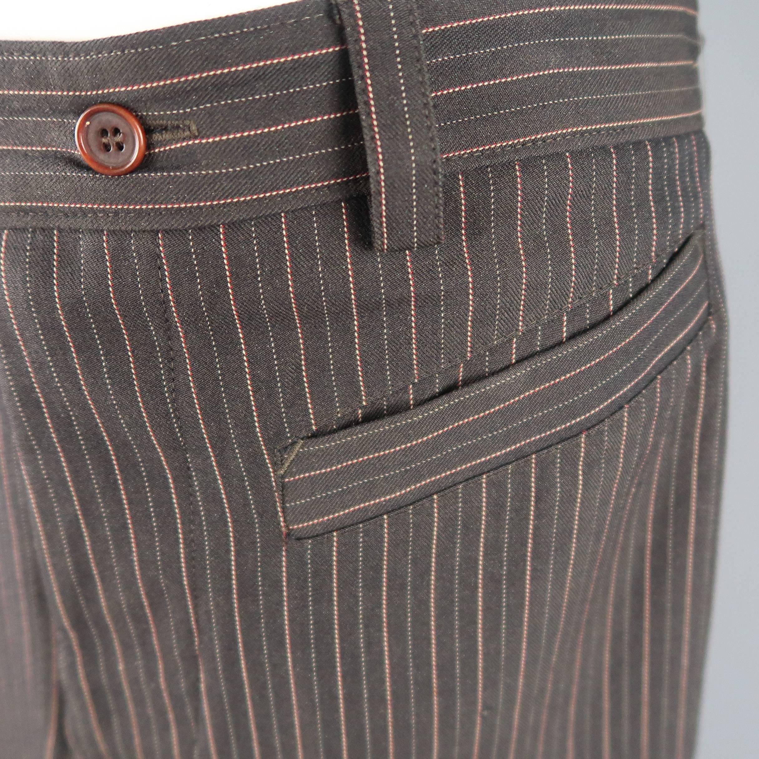 brown striped pants